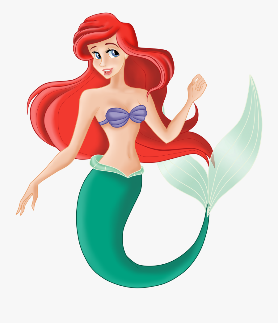 Clip Art Mermaids Article - Dessin La Petite Sirene En Couleur, Transparent Clipart
