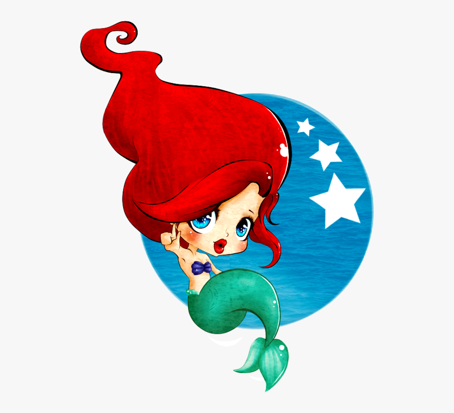 Transparent The Little Mermaid Png - Baby Mermaid Cartoon Png, Transparent Clipart