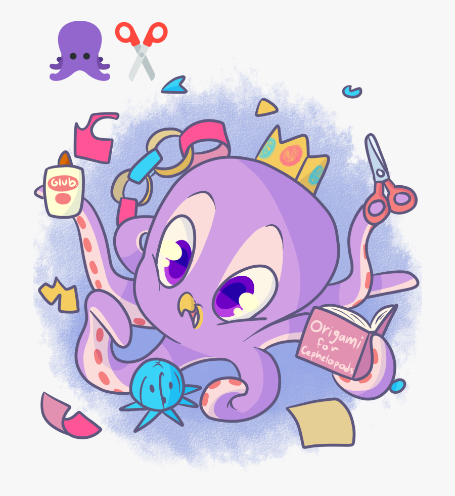 Arts And Crafts Octopus - Cartoon, Transparent Clipart