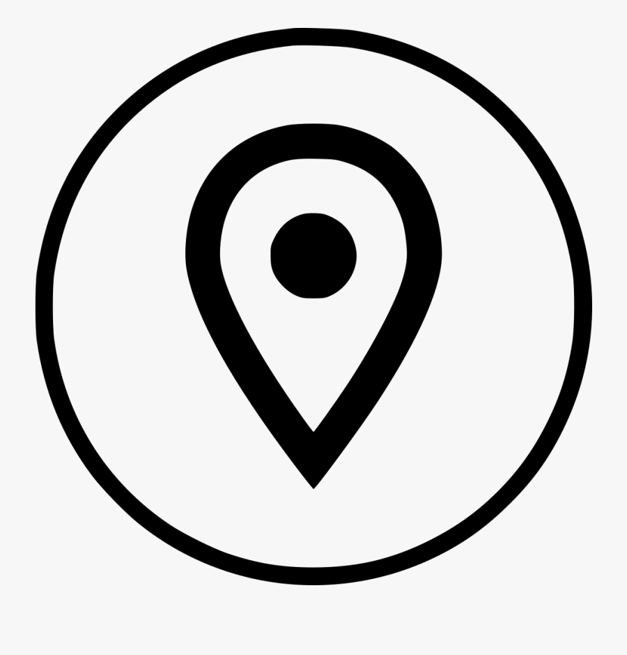 Transparent Location Pin Icon Png - Circle, Transparent Clipart