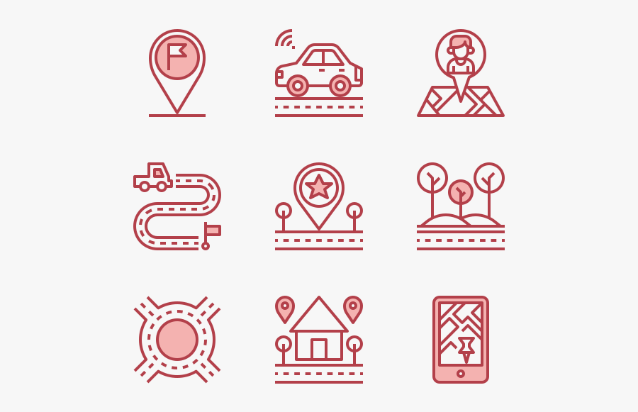 Map - Location Icon Vector Png, Transparent Clipart