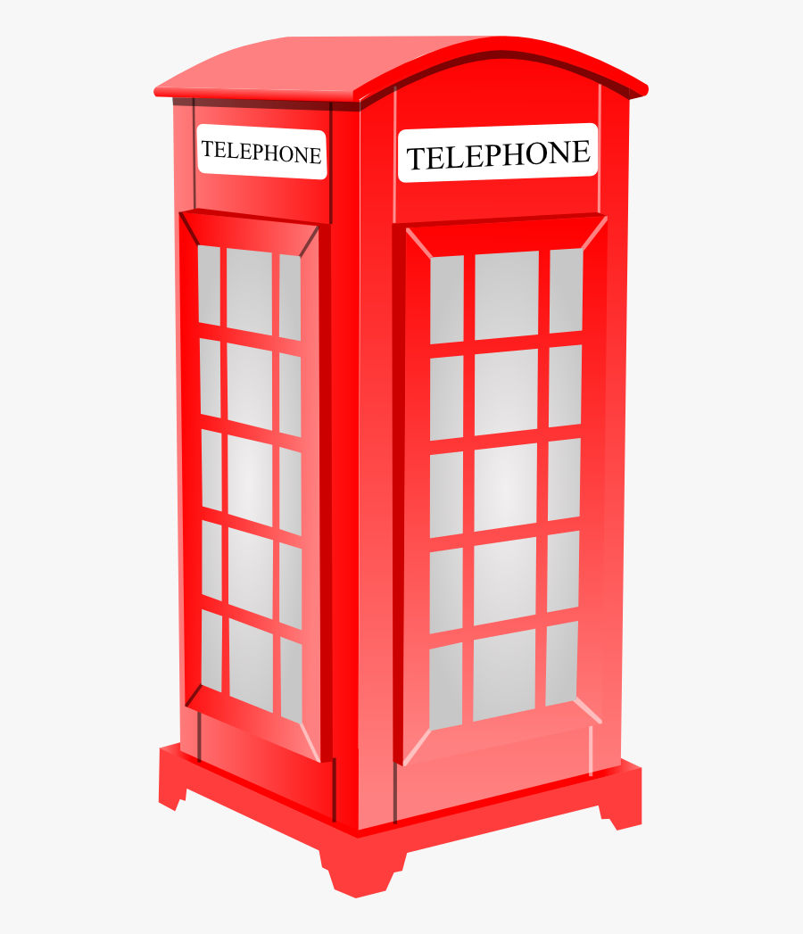 British Phone Booth 1 555px - London Phone Booth Clipart, Transparent Clipart