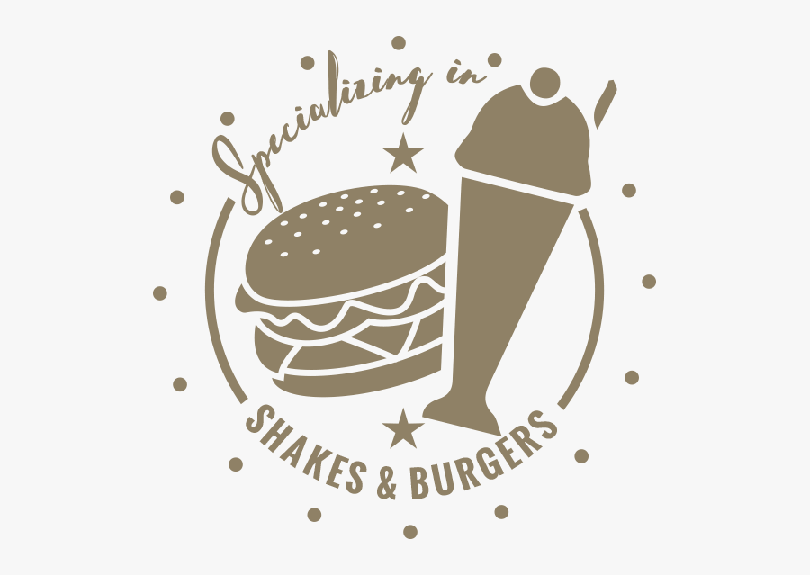 Milkshake Clipart Hamburger - Burger And Shake Logo, Transparent Clipart