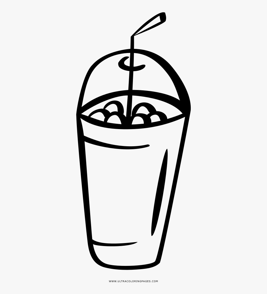 Milkshake Coloring Page - Batido Dibujo, Transparent Clipart