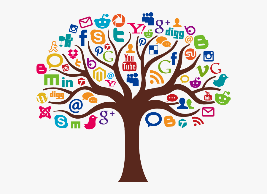 Social Media Marketing Icon - Social Media Icon Tree, Transparent Clipart