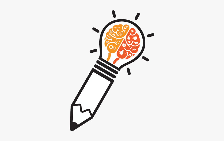 Brain And Pencil, Transparent Clipart