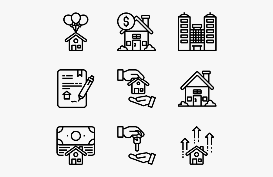 Real Estate - Logistic Icons, Transparent Clipart