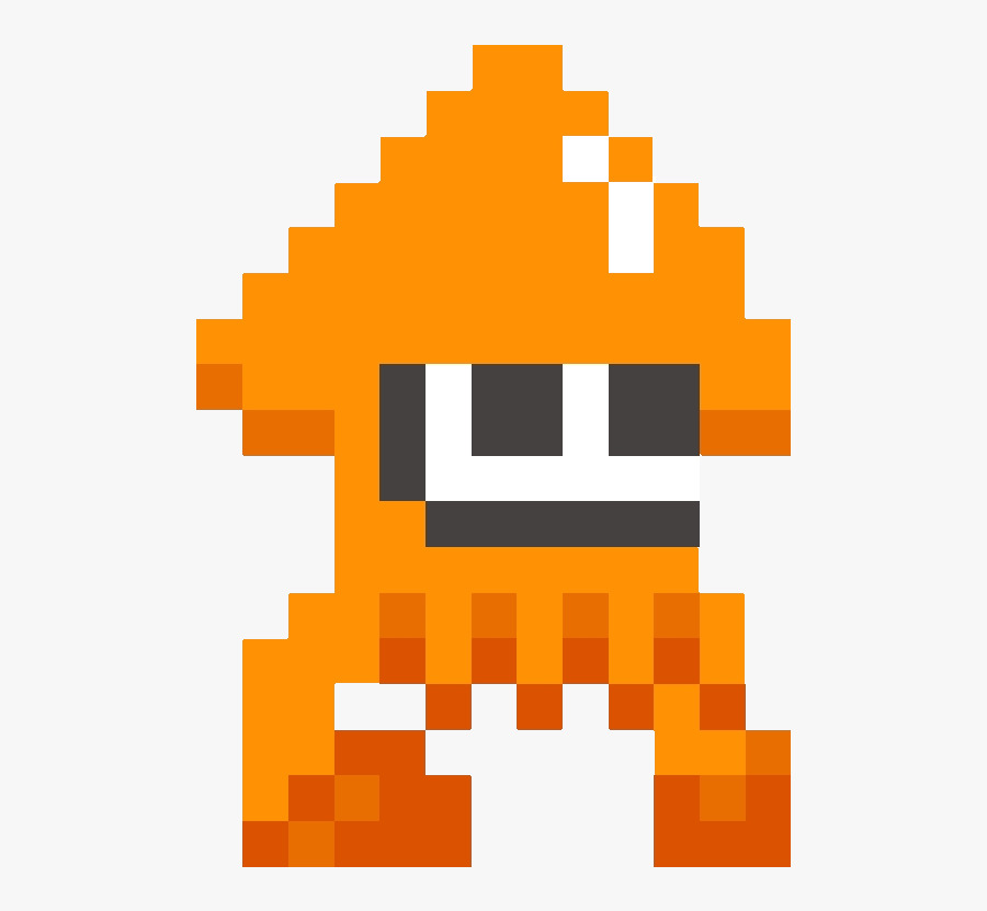 Inkling Squid 8 Bit Clipart , Png Download - 8 Bit Inkling Squid, Transparent Clipart