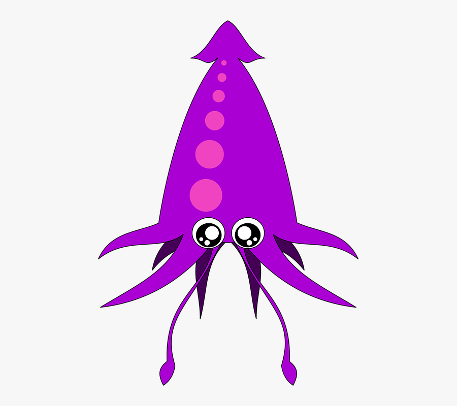 Kawaii, Squid, Animal, Illustration, Drawing, Marine - Rust Fearless Concurrency Meme, Transparent Clipart