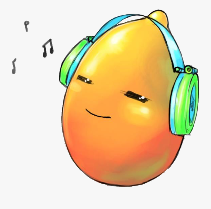 Music Is Life 💜 Even A Mango Thinks So😂 - Music, Transparent Clipart
