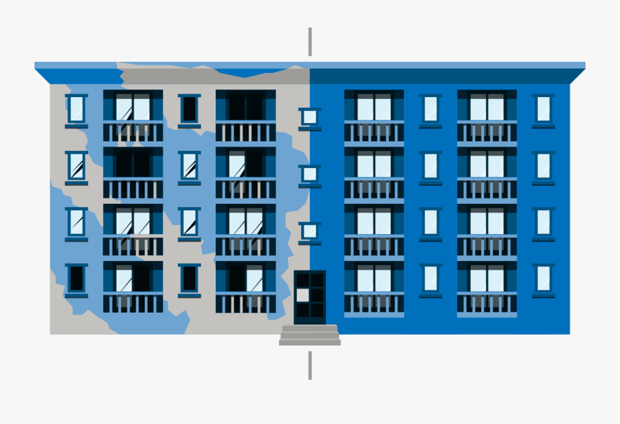 Building Fix Flip Loans - Apartment Building Flip, Transparent Clipart