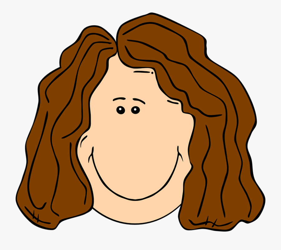 Smiling Brown Hair Lady Png Clip Art - Brown Hair Clipart, Transparent Clipart