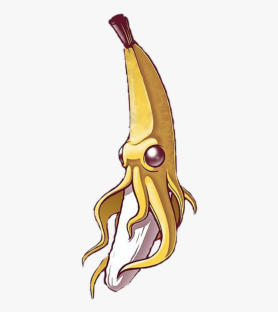 #scbananas #bananas #octopus #squid #food #art #yellow - Cartoon, Transparent Clipart