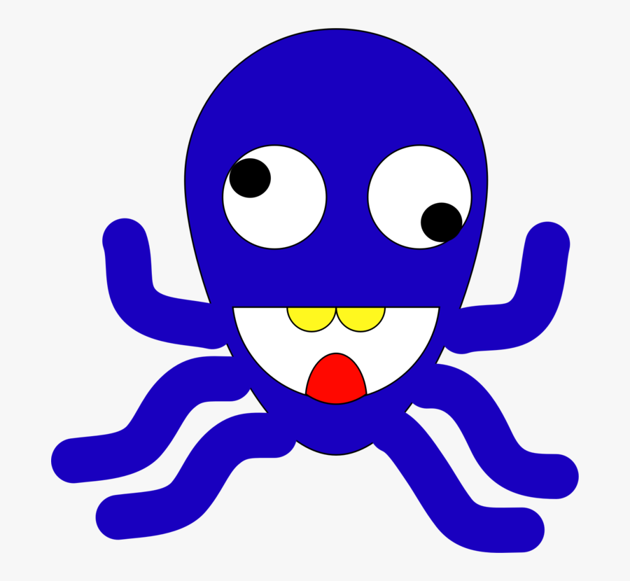 Octopus,smile,line, Transparent Clipart