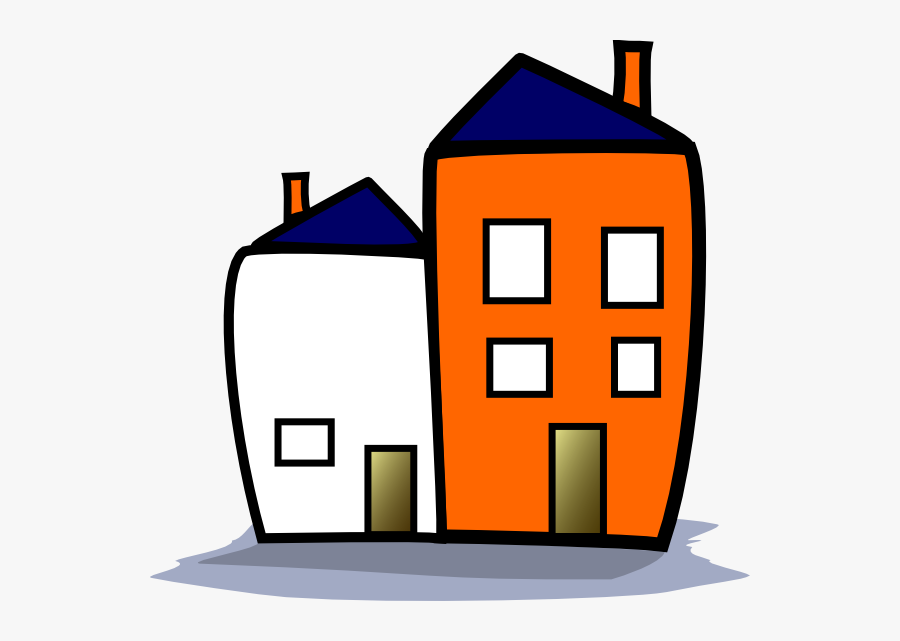 Cartoon Apartment Building, Transparent Clipart