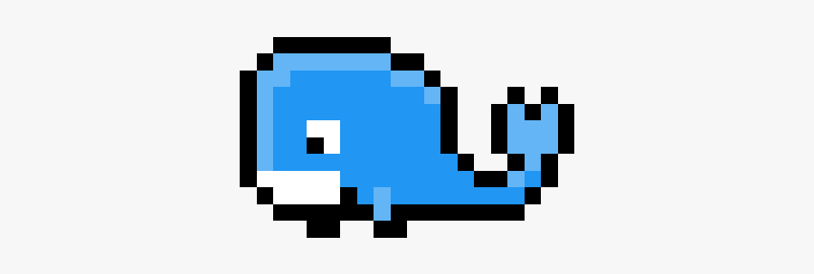 Blue Whale Pixel Art, Transparent Clipart