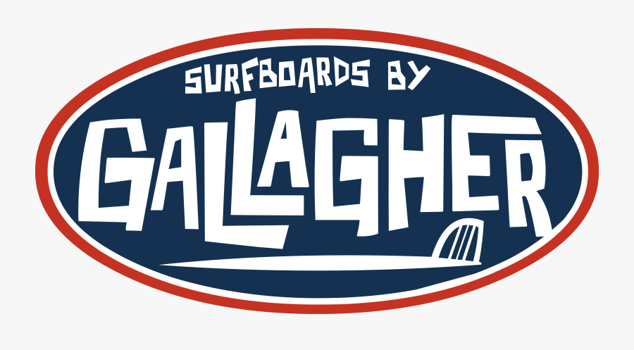 Gallagher Surfboards And Skateboards - Vintage Surfboard Logo, Transparent Clipart