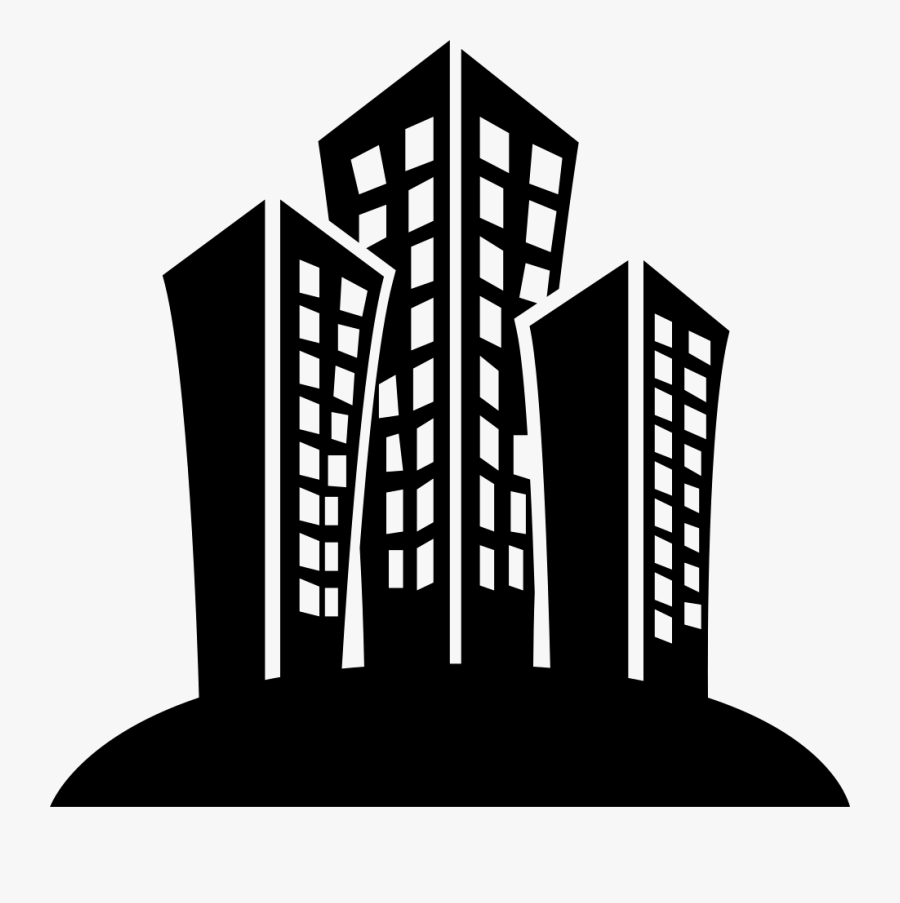 Transparent Apartment Complex Clipart - Black And White Building Logo, Transparent Clipart