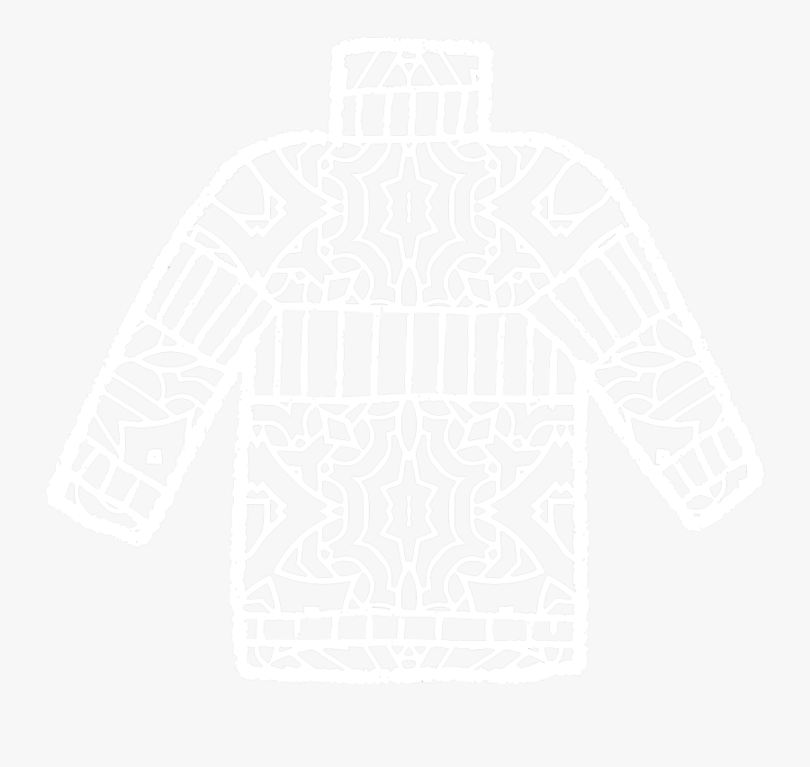 Ugly Sweater 01 White Line - Emblem, Transparent Clipart