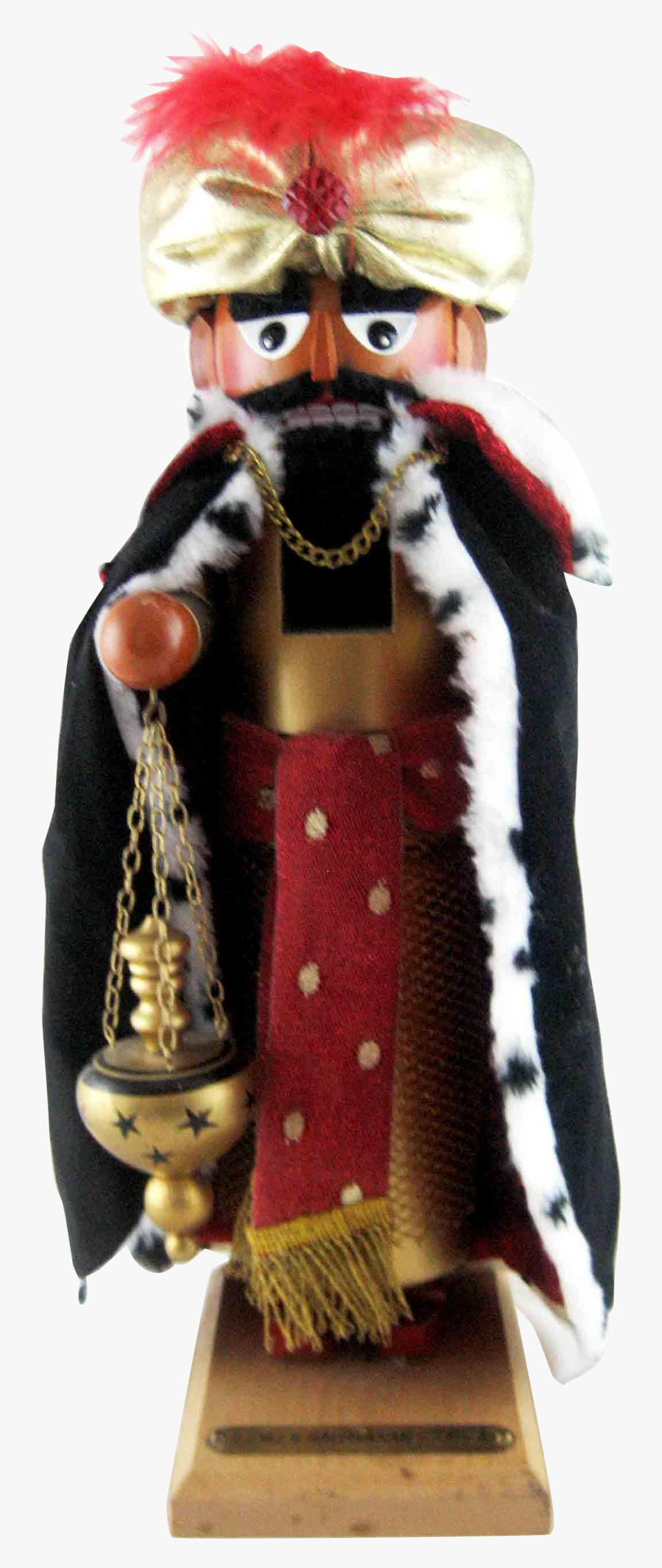 Vintage Steinbach Nutcracker Balthasar One Of Three - Fur Clothing, Transparent Clipart