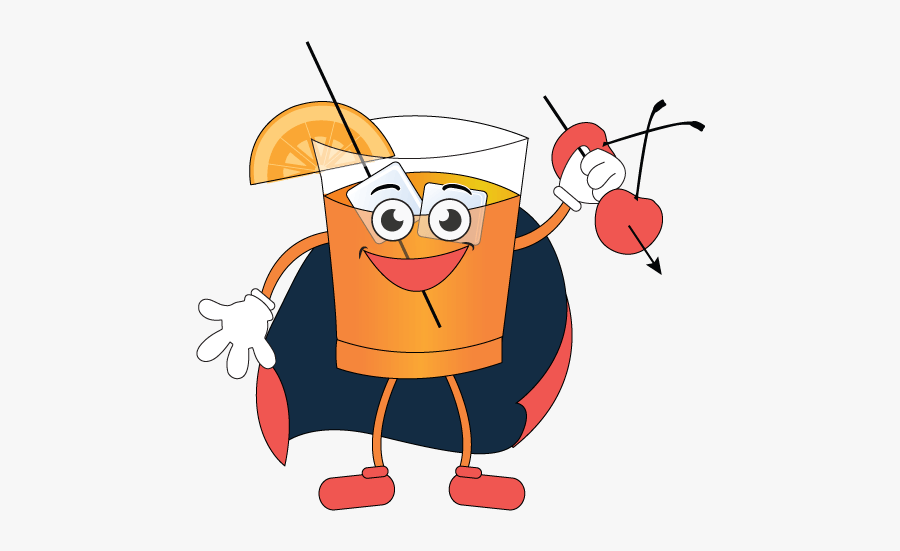 Happy Hour Hero - Cartoon, Transparent Clipart