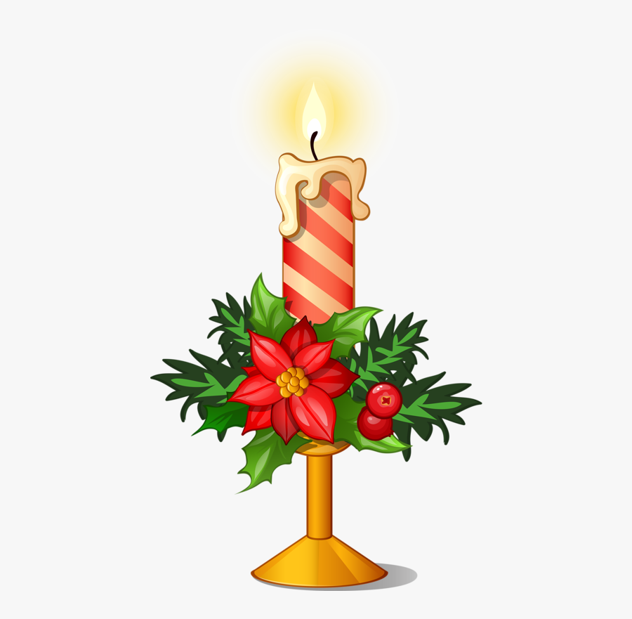Candles Ornaments Wreaths - Candle Of Christmas Design, Transparent Clipart