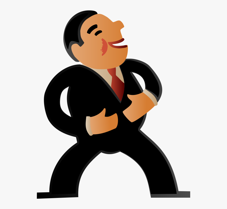 Laughing Business Man Gradient Remix - Cartoon Person Laughing Png, Transparent Clipart