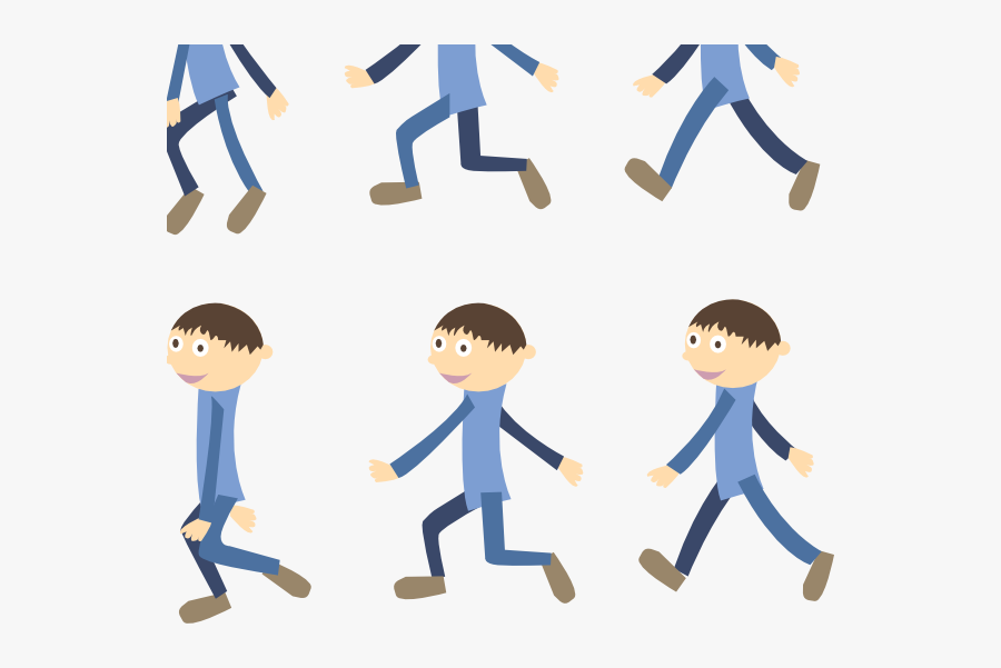 Realistic Animated Walk Cycle Png, Transparent Clipart