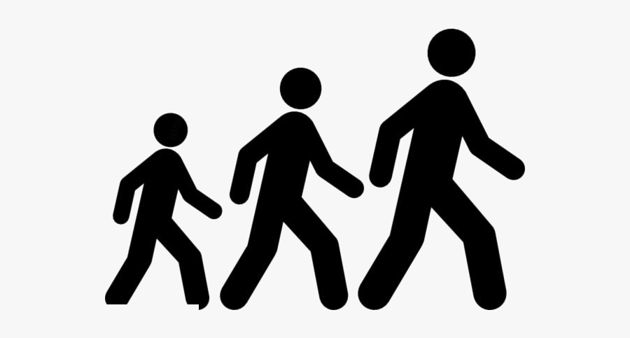 Go A Walk Png Clip Art - Kids Walking Line, Transparent Clipart