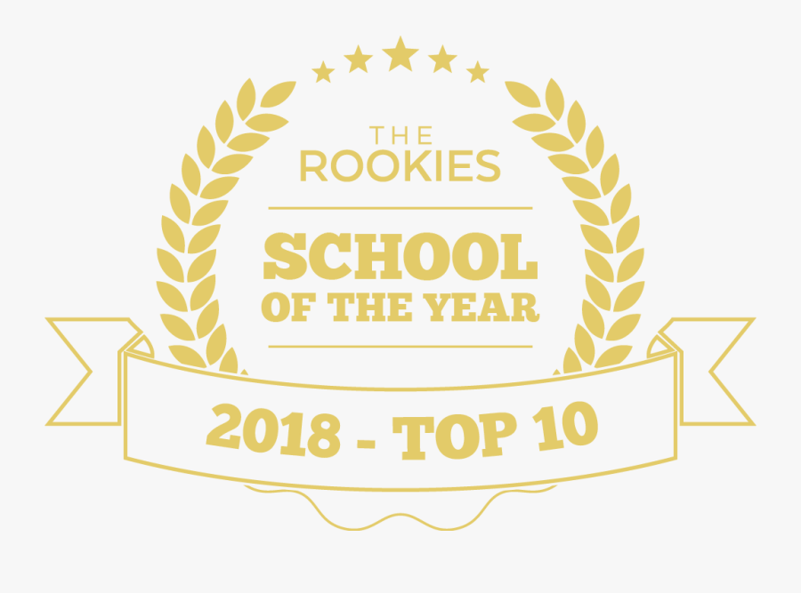School Of The Year 2018 Top Ten Award Badge - Label, Transparent Clipart