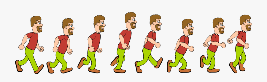Human Behavior,people,text - Sprite Sheet Walk Cycle, Transparent Clipart