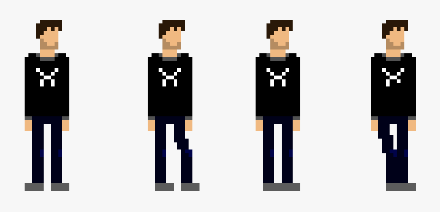 Pixel Art Character Walk, Transparent Clipart