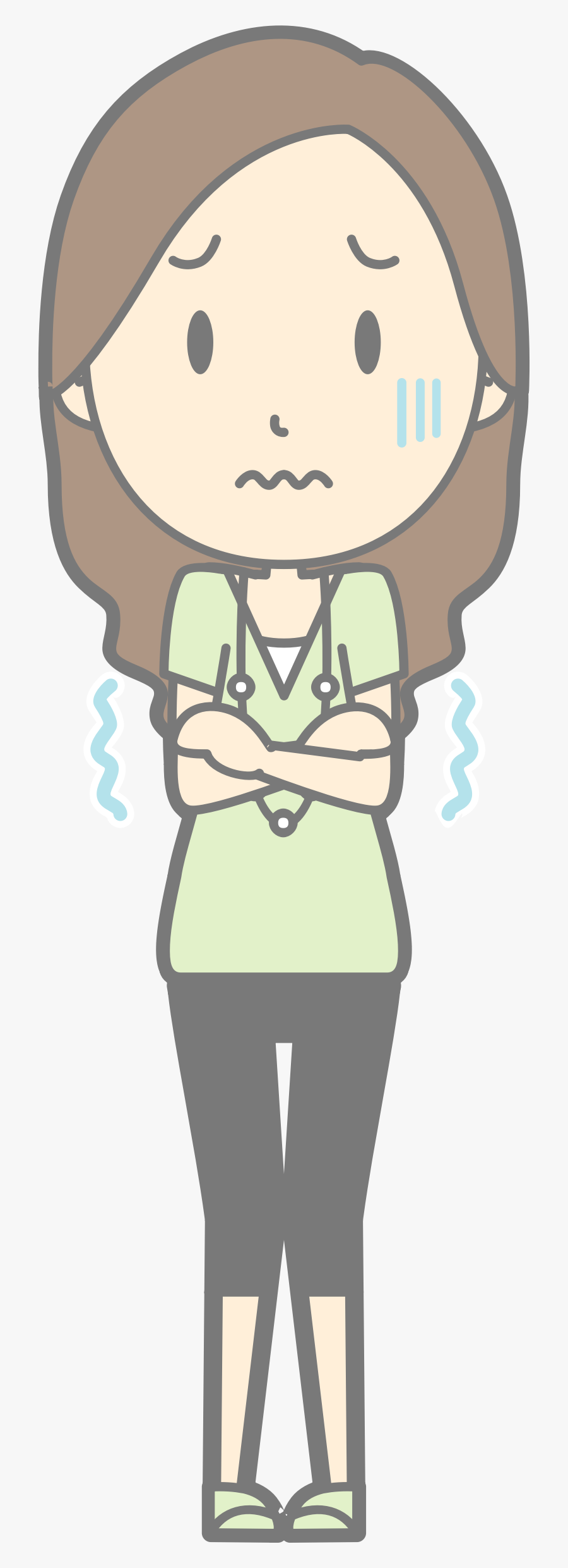 It"s Cold - Woman And Baby Drawing, Transparent Clipart
