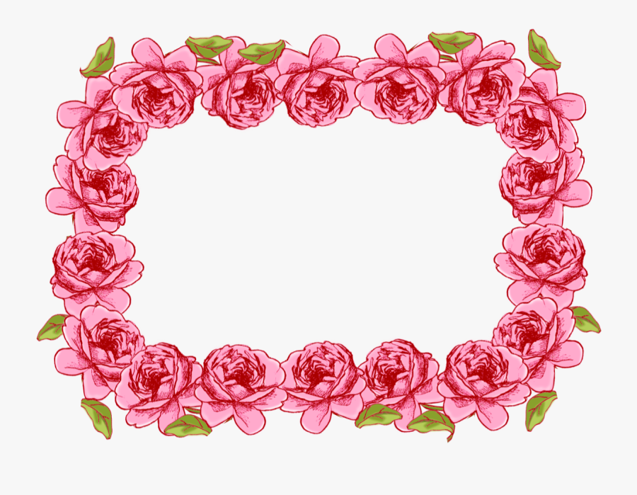 Download Garland Frame Transparent Png - Png Frame Pink, Transparent Clipart