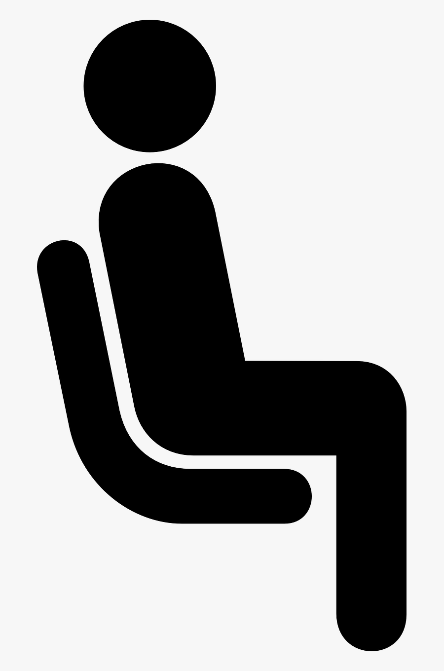 Room,silhouette,free Vector Graphics - Stick Figure Sitting On Chair, Transparent Clipart