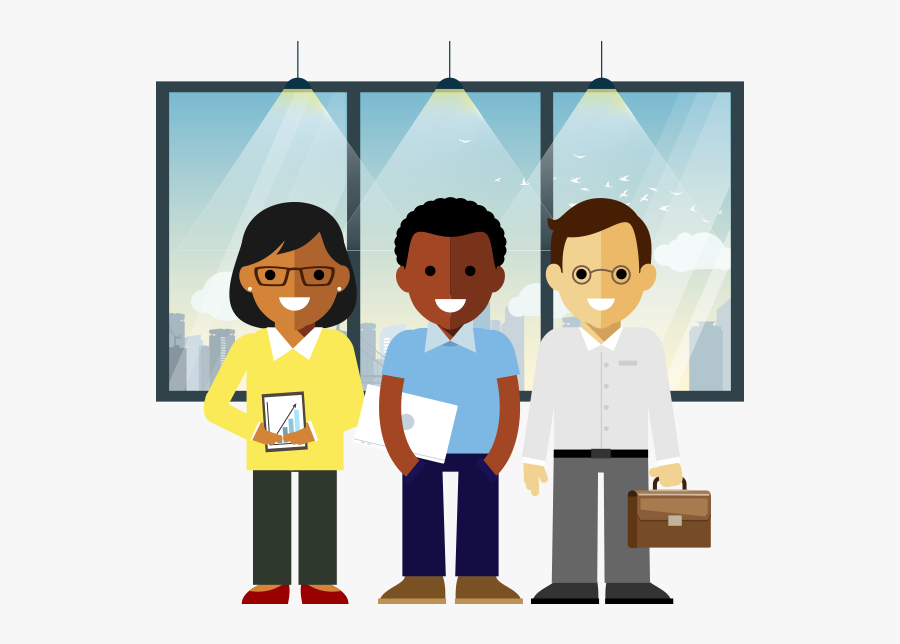 Series Of Employees With Outfits/gear For Different - Cartoon, Transparent Clipart