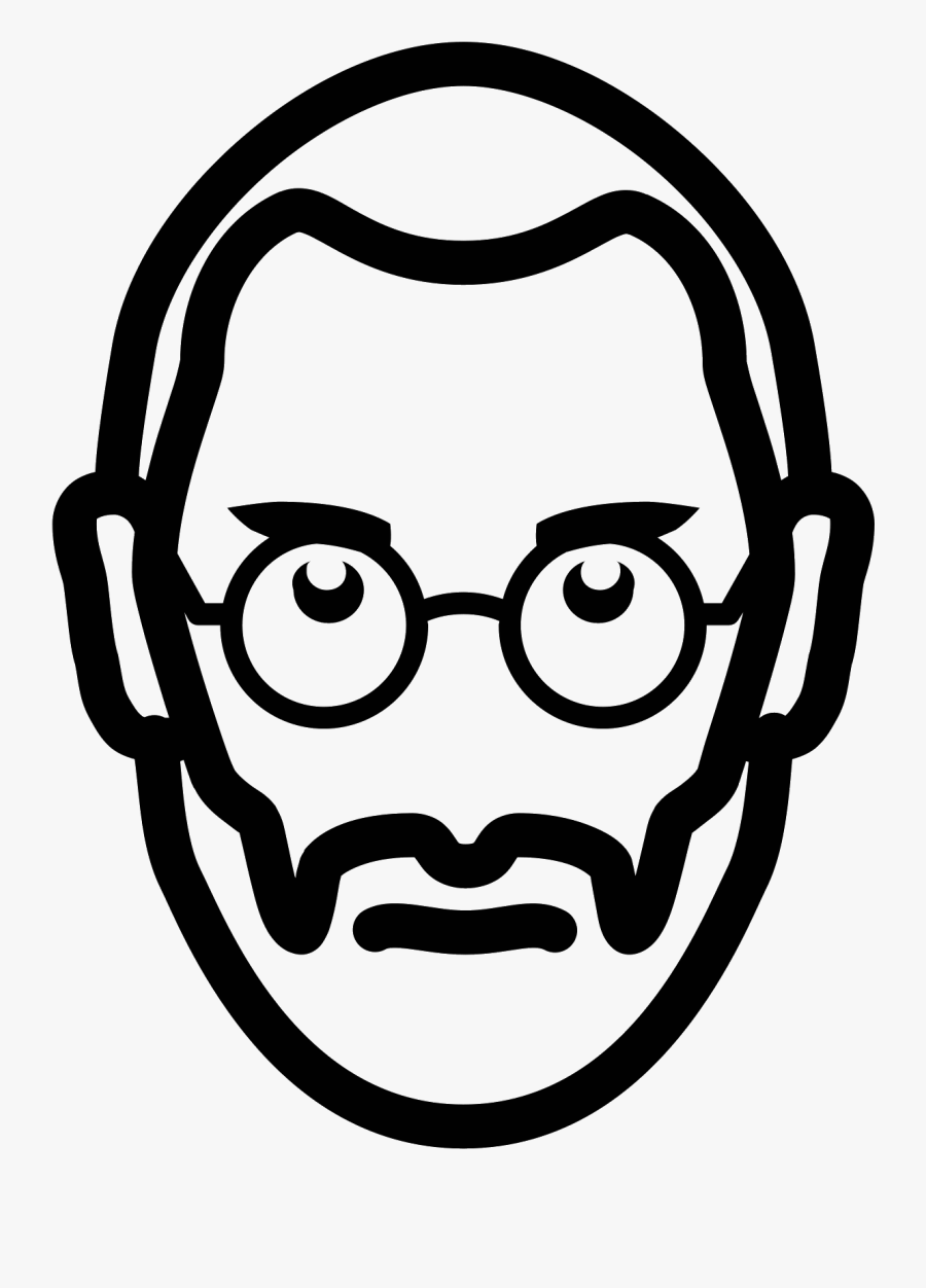 Steve Jobs Icon Clipart , Png Download - Steve Jobs Drawing Easy, Transparent Clipart