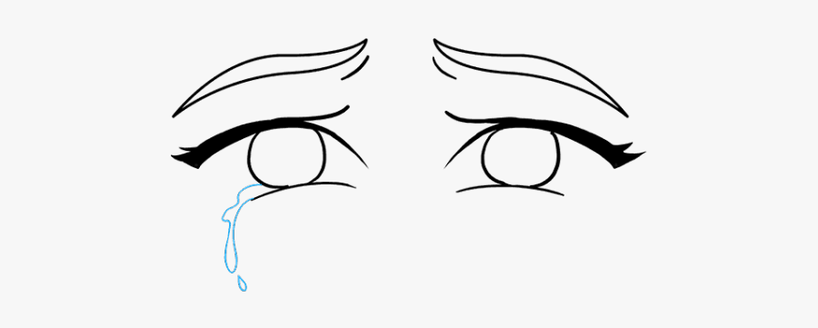 Draw Sad Anime Eyes, Transparent Clipart