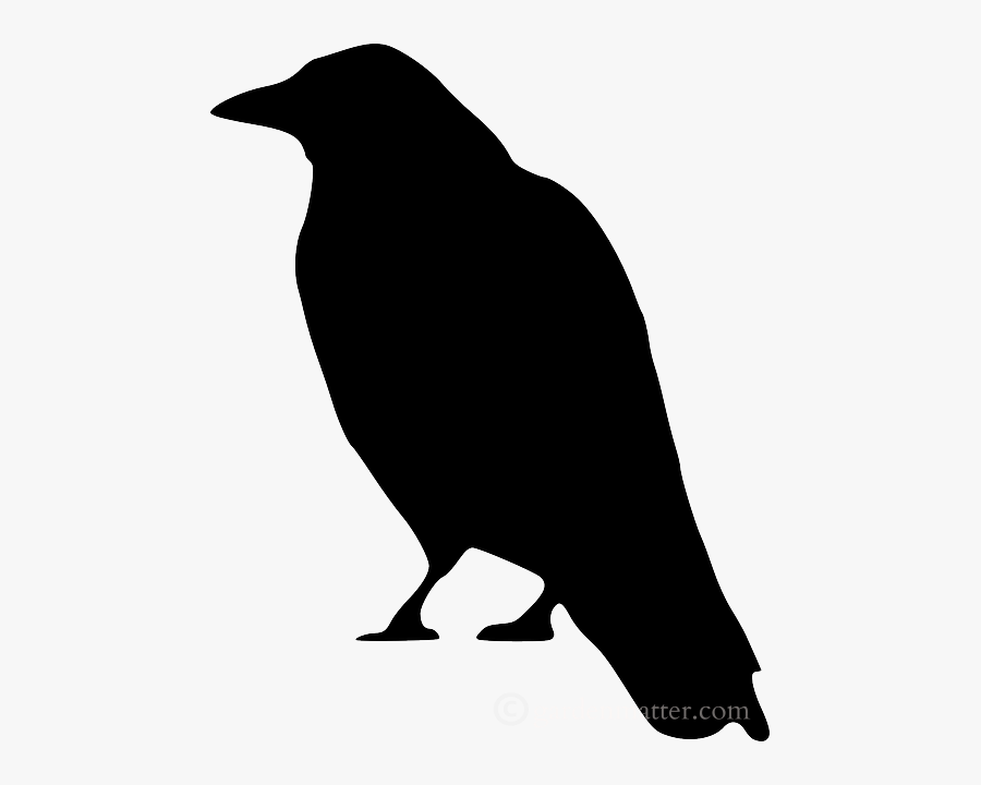 Raven Silhouette Templates - Black Crow Clip Art, Transparent Clipart