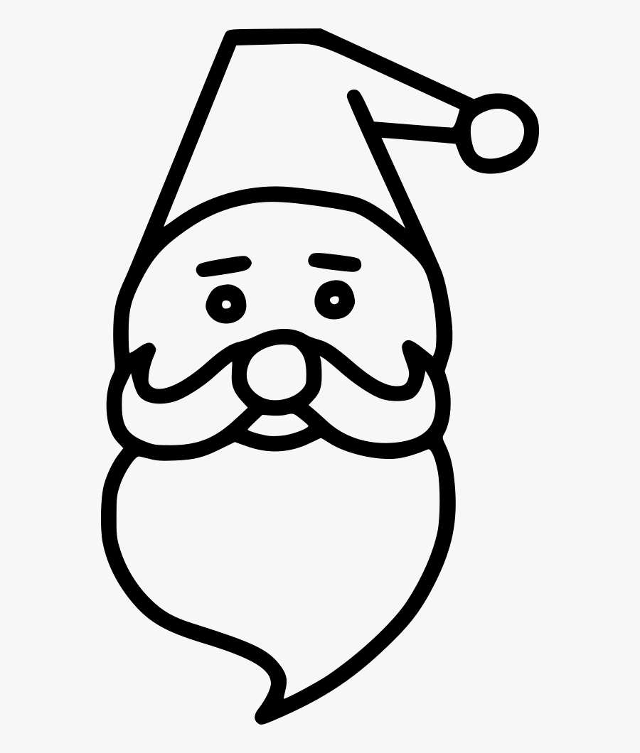 Santa Claus Beard Cap, Transparent Clipart
