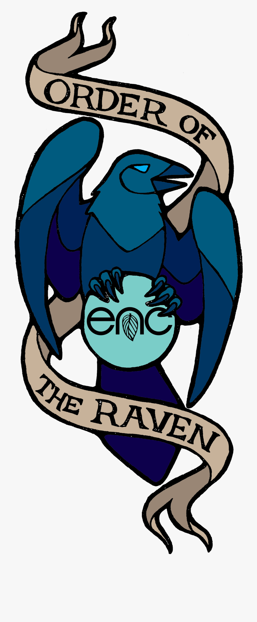 Raven Ribbon Color Enc - Raven Order, Transparent Clipart