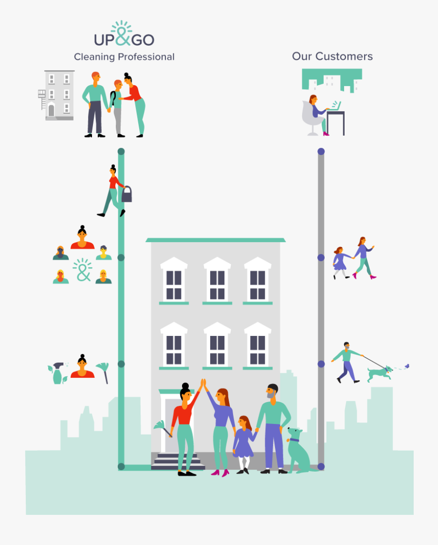 An Illustration Graphic Showing Community Connection - Cartoon, Transparent Clipart