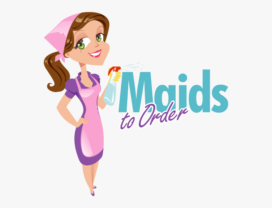 Maid - Female Cleaning Service Cartoon, Transparent Clipart