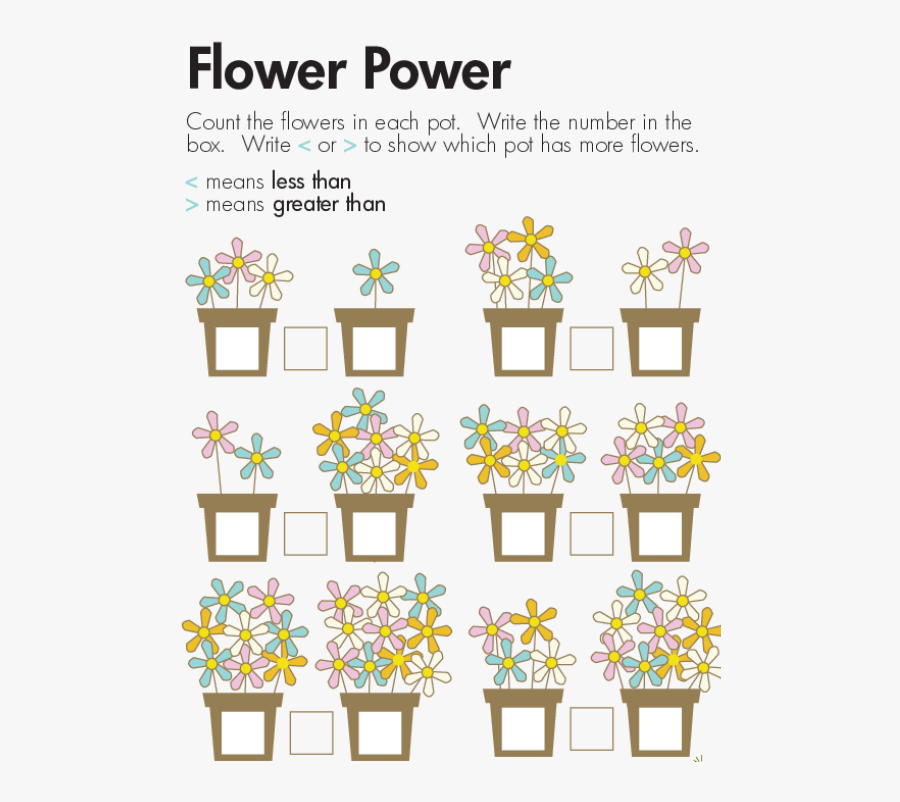 Greater Than Less Than Worksheet Plants, Transparent Clipart