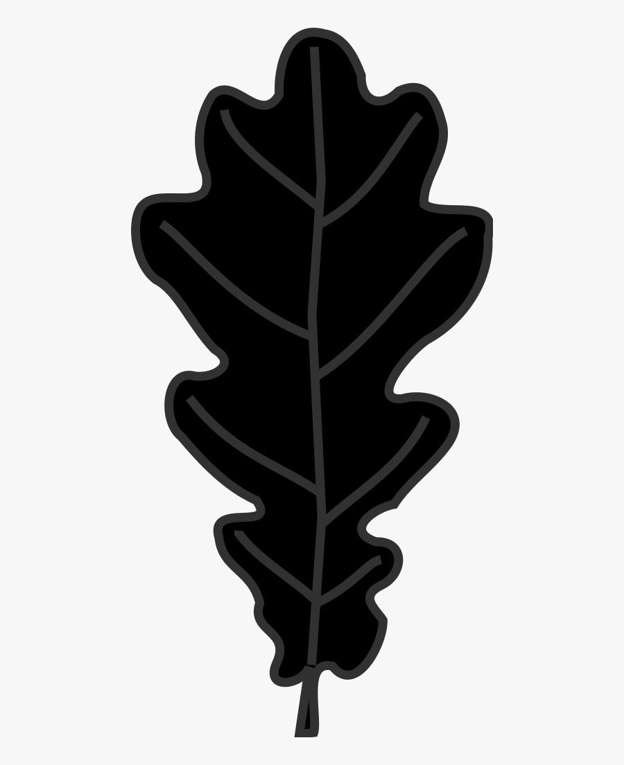 White Oak Leaf Silhouette - Dessin Feuille De Chene, Transparent Clipart