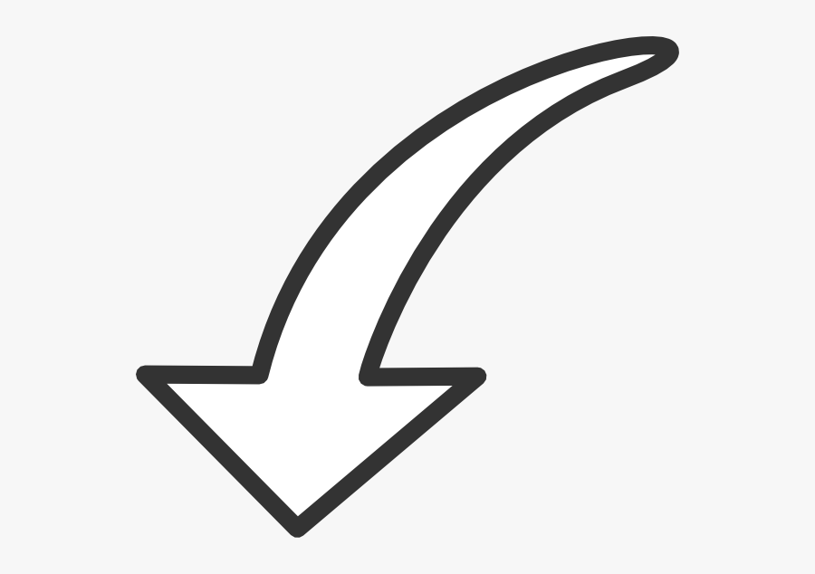Arrow Down White Png, Transparent Clipart