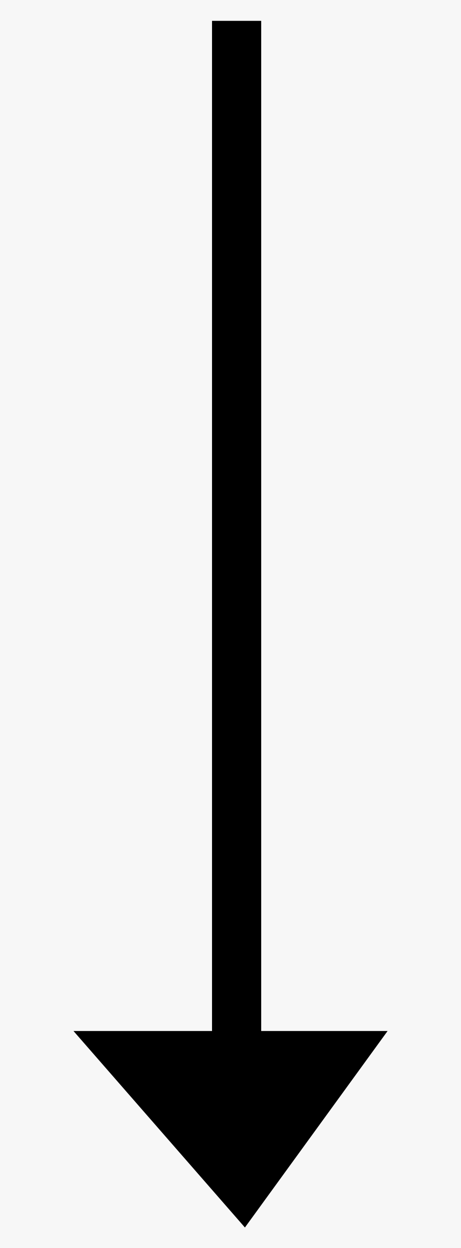 Down Arrow Clip Art Clipart - Long Arrow Pointing Down, Transparent Clipart