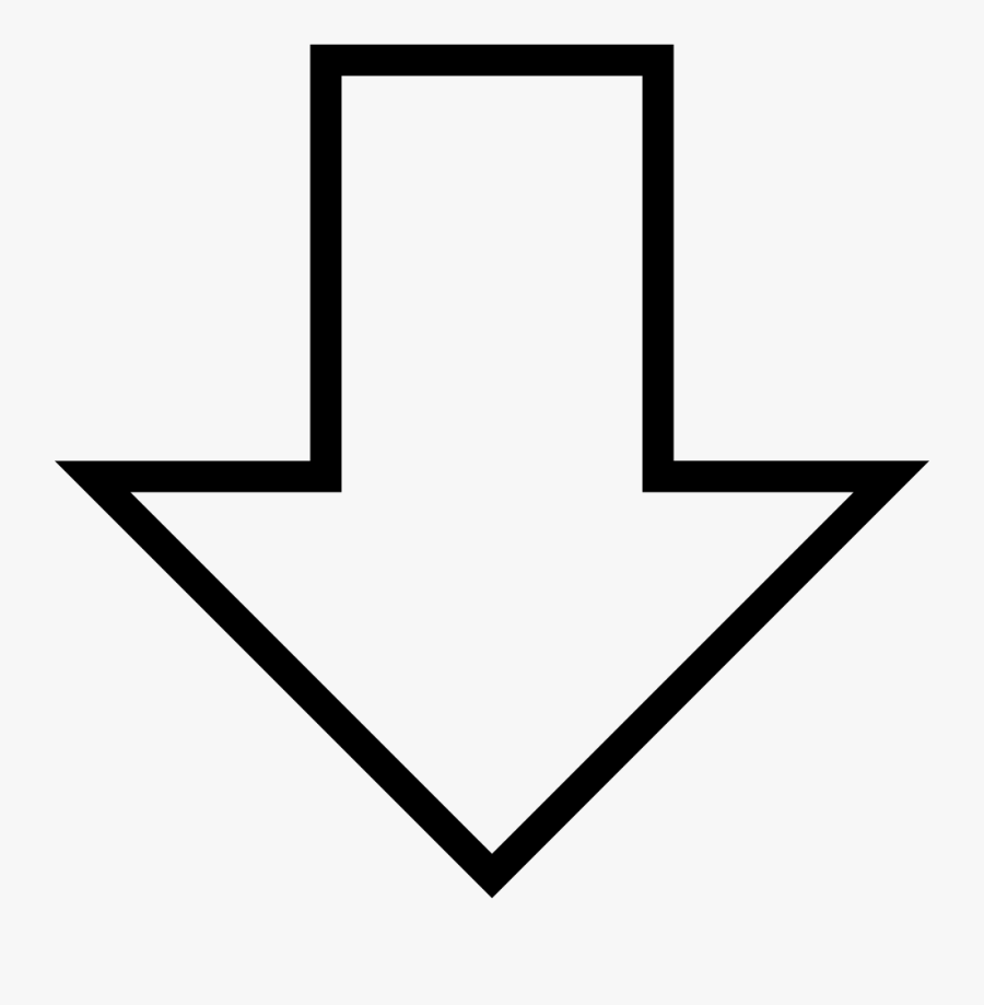 Skinny Down Arrow, 980x958, 5,97kb - White Arrow Down Logo Png, Transparent Clipart