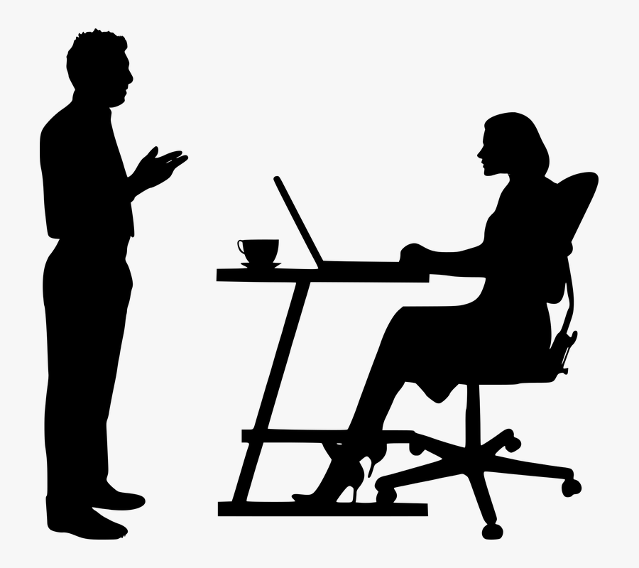 Business, Discussion, Planning, People, Silhouette - Secretary Clipart Black And White, Transparent Clipart
