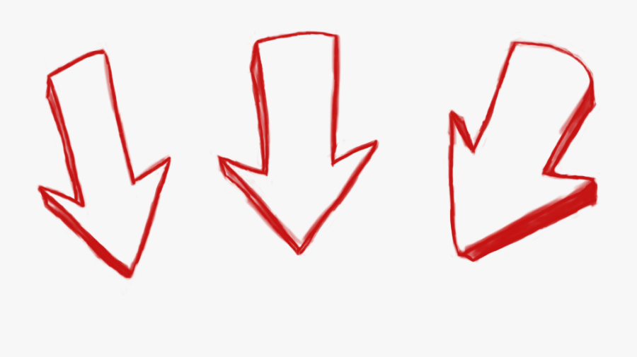 Arrow Down, Transparent Clipart